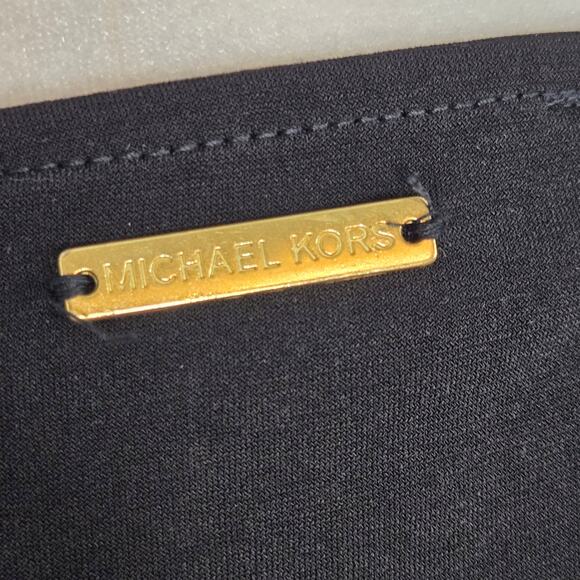 🎄 Michael Kors EUC Embellished sleeves stretchy clear gem top XL black - Picture 8 of 16